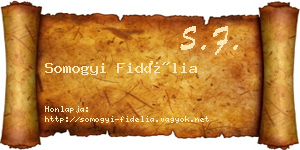 Somogyi Fidélia névjegykártya